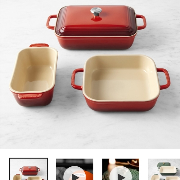 NWOT, Never Used  Le Creuset 4 Piece Set - Cerise Color - Picture 16 of 16